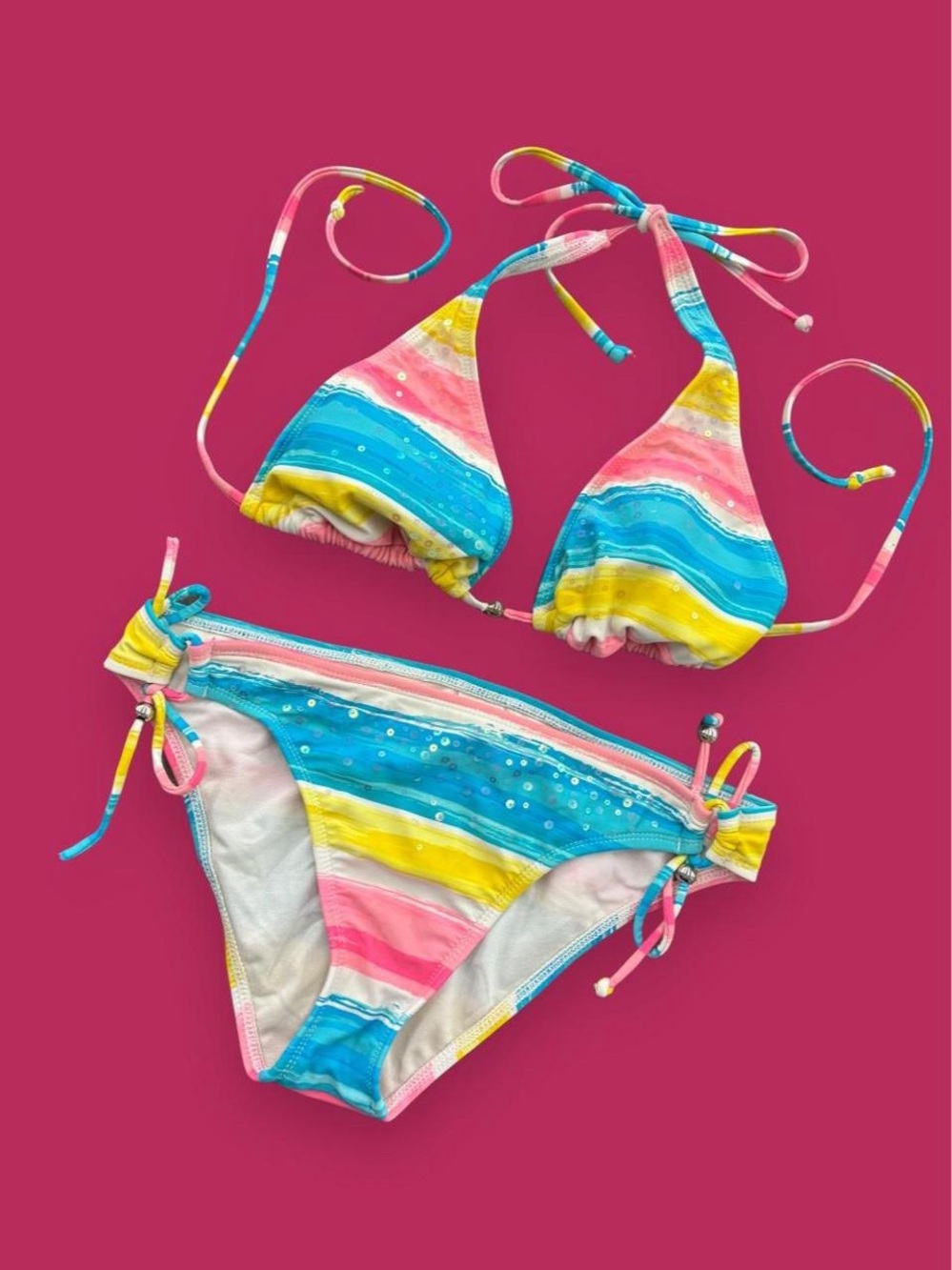 Y2K multi swim suit with sequins